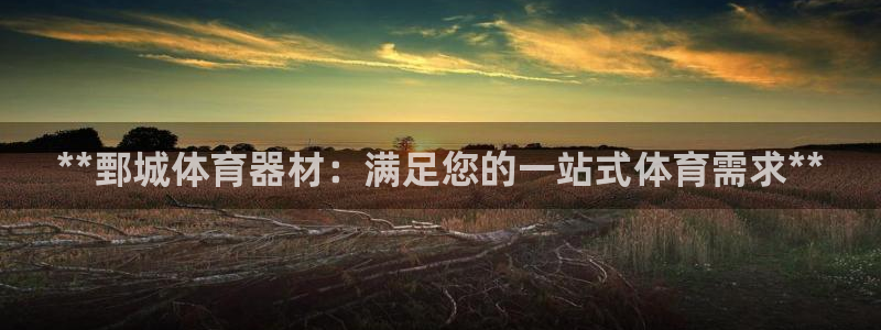 富联娱乐会员账号：**鄄城体育器材：满足您的一站式体