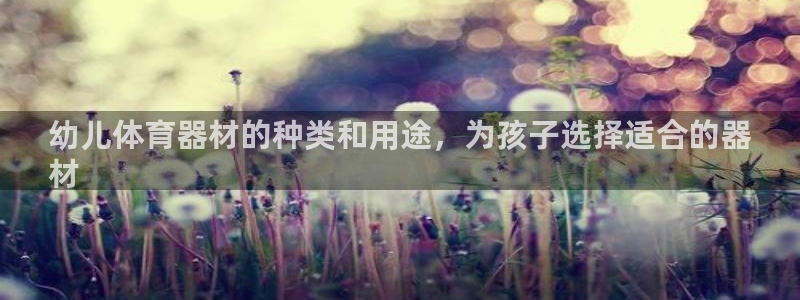 富联官网登录网址：幼儿体育器材的种类和用途，为孩子选