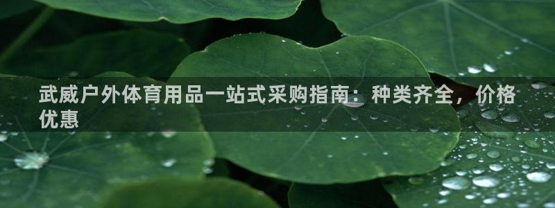 富联娱乐股东名单：武威户外体育用品一站式采购指南：种